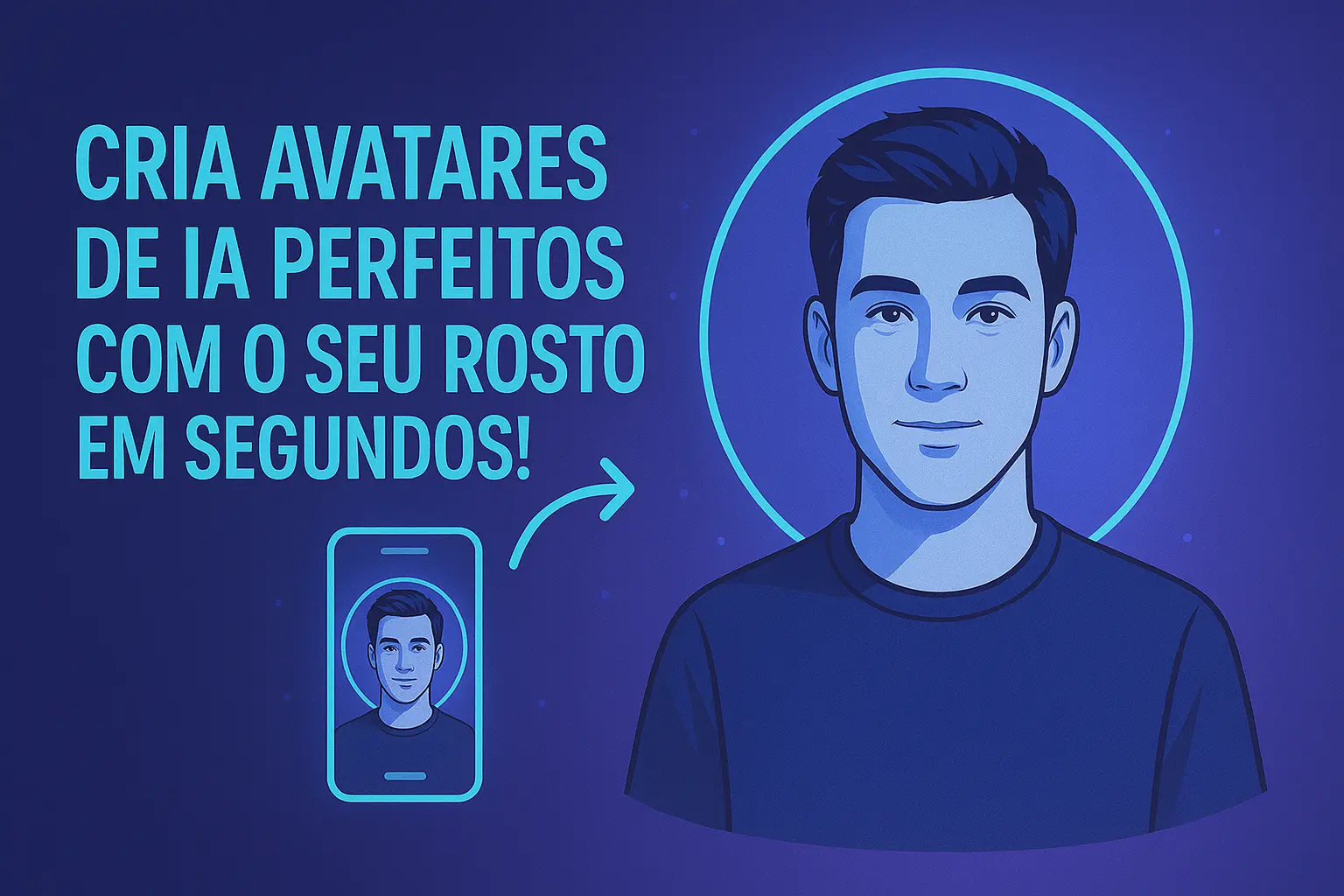 Crie avatares de IA perfeitos com o seu rosto em segundos! 